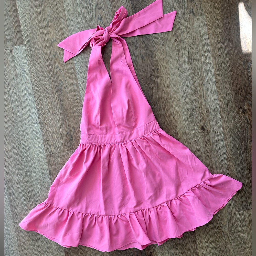 NWOT SHEIN Pink Halter Dress Size S
